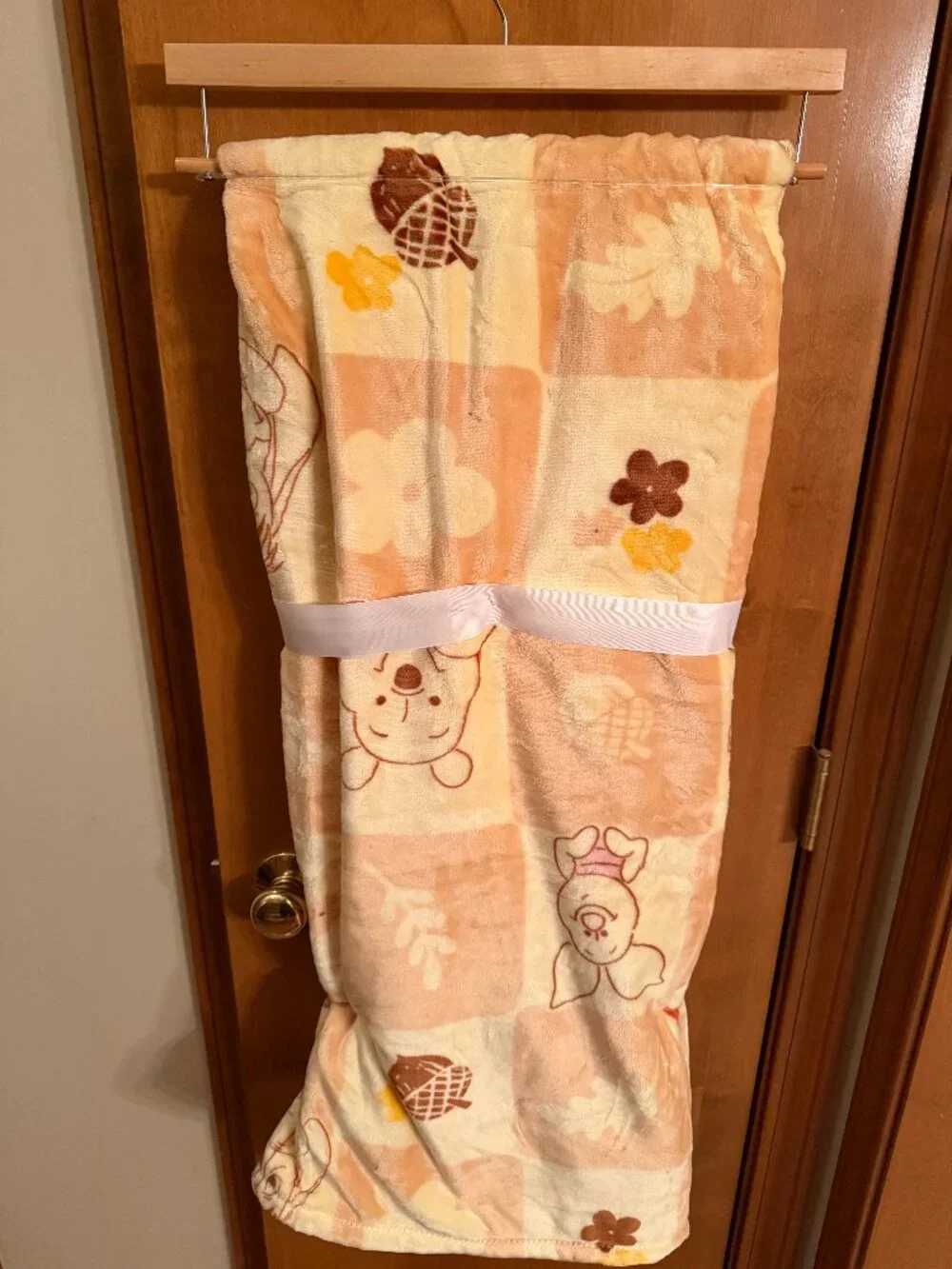 Disney Winnie the Pooh & Piglet Acorns & Fall Leaves Plush Blanket 60 x 70